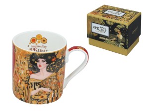 Kubek 340ml, porcelana - Inspirowany malarstwem G. Klimt (CARMANI)
