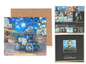Podkładka ceramiczna 10,5x10,5cm - Inspirowane malarstwem V. van Gogh (CARMANI)