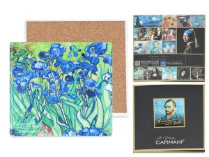Podkładka ceramiczna 10,5x10,5cm - V. van Gogh, Irysy (CARMANI)