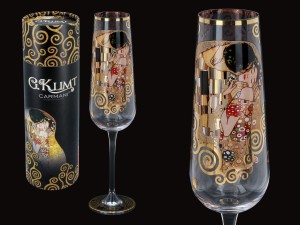 Kieliszek do szampana 220ml - G. Klimt, Pocałunek (CARMANI)