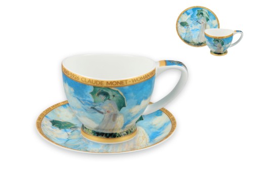 Filiżanka espresso Vanessa - C. Monet, Kobieta z Parasolem (CARMANI)