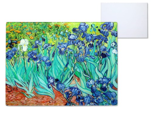 Deska szklana 40x30cm  - V. van Gogh, Irysy (CARMANI)