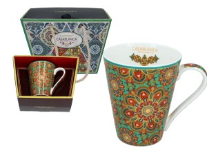 Kubek  z porcelany 370ml - Wzór marokański, Casablanca (CARMANI)