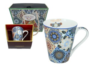 Kubek  z porcelany 370ml -  Wzór marokański, Casablanca (CARMANI)