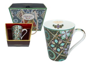 Kubek  z porcelany 370ml - Wzór marokański, Casablanca (CARMANI)