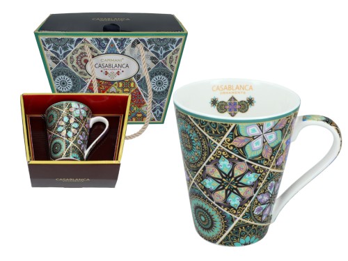 Kubek  z porcelany 370ml - Wzór marokański, Casablanca (CARMANI)