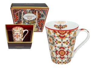 Kubek  z porcelany 370ml - Wzór marokański, Casablanca (CARMANI)