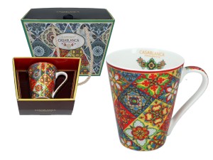 Kubek  z porcelany 370ml - Wzór marokański, Casablanca (CARMANI)