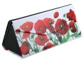Etui na okulary, składane - Dekoracja kwiatowa, Maki (CARMANI)