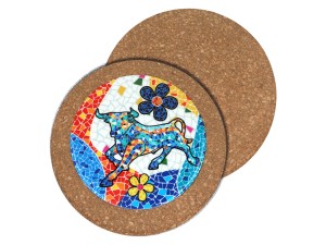 Podstawka ceramiczno-korkowa, średnica ok. 20cm