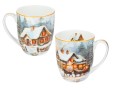 Kpl. 2 kubków świątecznych ok. 390ml - Zimowa idylla (CARMANI)