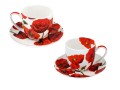 Kpl. 2 filiżanek  240ml ze spodkami - Floral story (CARMANI)