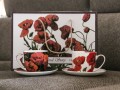 Kpl. 2 filiżanek  240ml ze spodkami - Floral story (CARMANI)