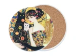 Podkładka ceramiczna, okrągła - Inspirowane malarstwem G. Klimt (CARMANI)