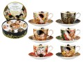 Kpl. 6 filiżanek-espresso 80ml w okrągłym pudełku - G. Klimt (CARMANI)