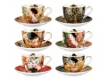 Kpl. 6 filiżanek-espresso 80ml w okrągłym pudełku - G. Klimt (CARMANI)