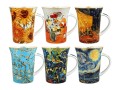 Kpl. 6 kubków 330ml w okrągłym pudełku - V. van Gogh (CARMANI)