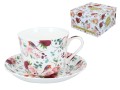 Filiżanka śniadaniowa 390ml ze spodkiem - Bird bouquet (HERITAGE)