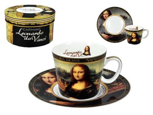 Filiżanka-espresso 90ml - L. da Vinci, Mona Lisa (CARMANI)
