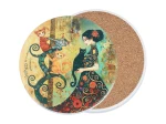 Podkładka ceramiczna, okrągła 11cm - Inspirowane malarstwem G. Klimt (CARMANI)