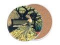 Podkładka ceramiczna, okrągła 11cm - Inspirowane malarstwem G. Klimt (CARMANI)