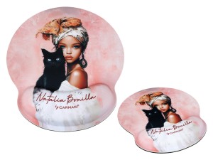 Podkładka pod mysz komputerową z poduszką na nadgarstek - N. Bonilla, Kocie opowieści Neli (CARMANI)