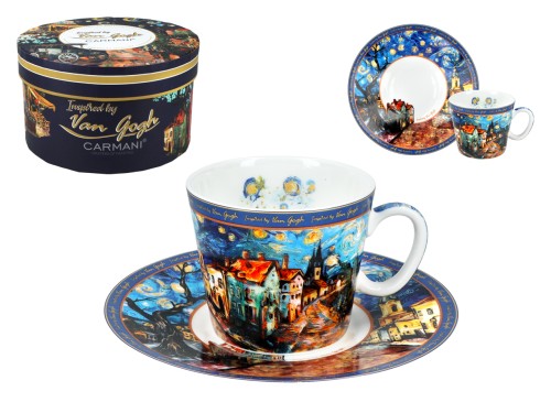 Filiżanka espresso  100ml - Inspirowana malarstwem V. van Gogh (CARMANI)