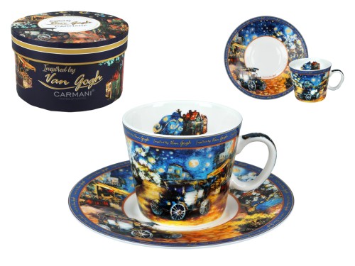 Filiżanka espresso 100ml - Inspirowana malarstwem V. van Gogh (CARMANI)