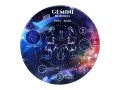 Kpl. 4 podkładek ceramicznych, okrągłe 10,5cm - Znaki zodiaku, Bliźnięta (CARMANI)