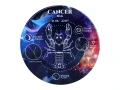 Kpl. 4 podkładek ceramicznych, okrągłe 10,5cm - Znaki zodiaku, Rak (CARMANI)