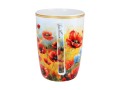 Kubek 600ml z sitkiem i przykrywką - L. Lozano, Maki (CARMANI)