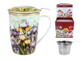 Kubek 600ml z sitkiem i przykrywką - L. Lozano, Irysy (CARMANI)