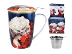 Kubek 600ml z sitkiem i przykrywką - L. Lozano, Lady`s Floral Symphony (CARMANI)
