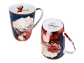Kubek 600ml z sitkiem i przykrywką - L. Lozano, Lady`s Floral Symphony (CARMANI)