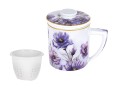 Kubek z zaparzaczem i przykrywką 400ml - L. Lozano, Lady`s Floral Symphony (CARMANI)