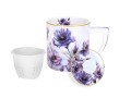 Kubek z zaparzaczem i przykrywką 400ml - L. Lozano, Lady`s Floral Symphony (CARMANI)