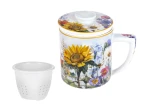 Kubek z zaparzaczem i przykrywką 400ml - L. Lozano, Lady`s Floral Symphony (CARMANI)