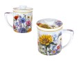 Kubek z zaparzaczem i przykrywką 400ml - L. Lozano, Lady`s Floral Symphony (CARMANI)