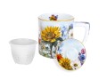Kubek z zaparzaczem i przykrywką 400ml - L. Lozano, Lady`s Floral Symphony (CARMANI)