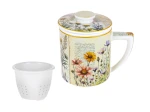 Kubek z zaparzaczem i przykrywką 400ml - L. Lozano, Herbal Harmony (CARMANI)