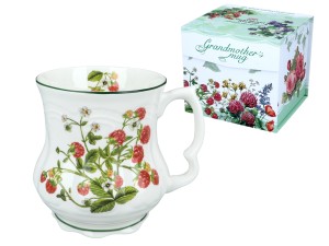 Porcelanowy kubek Babuni 370ml  - Maliny (CARMANI)