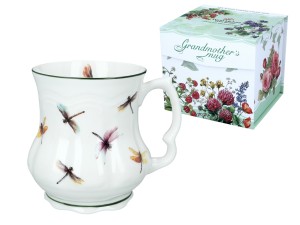 Porcelanowy kubek Babuni 370ml  - Ważki(CARMANI)