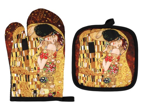 Kpl. Łapka i rękawica kuchenna - G. Klimt, Pocałunek i Drzewo życia (CARMANI)