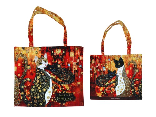 Torba śniadaniowa z tw. sztucznego - Inspirowana malarstwem G. Klimt (CARMANI)