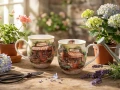 Kubek beczka 475ml - L. Lozano, Atelier kwiatowe (CARMANI)
