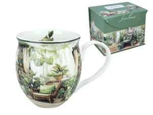 Kubek beczka 475ml - L. Lozano, Ogród zimowy (CARMANI)