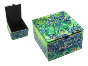 Szkatułka szklana na biżuterię - V. van Gogh, Irysy (CARMANI)