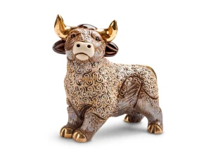 Byk Odważny, brązowy, ceramiczna figurka (DE ROSA)