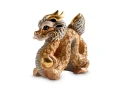 Chiński smok - Złota róża, ceramiczna figurka (DE ROSA)