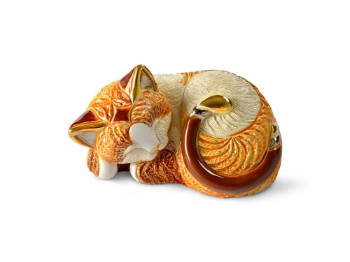 Kot śpiący, ceramiczna figurka (DE ROSA)